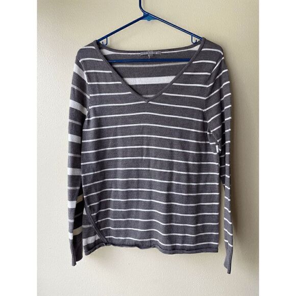 Smartwool Merino Wool Women's V Neck Striped Sweater Size Medium - Picture 1 of 2